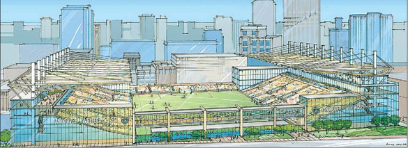 Proposed Central Waterfront Hub and White Caps Stadium